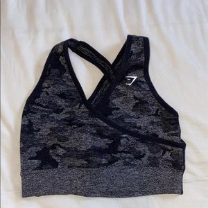 Gymshark Black Camo Sports Bra